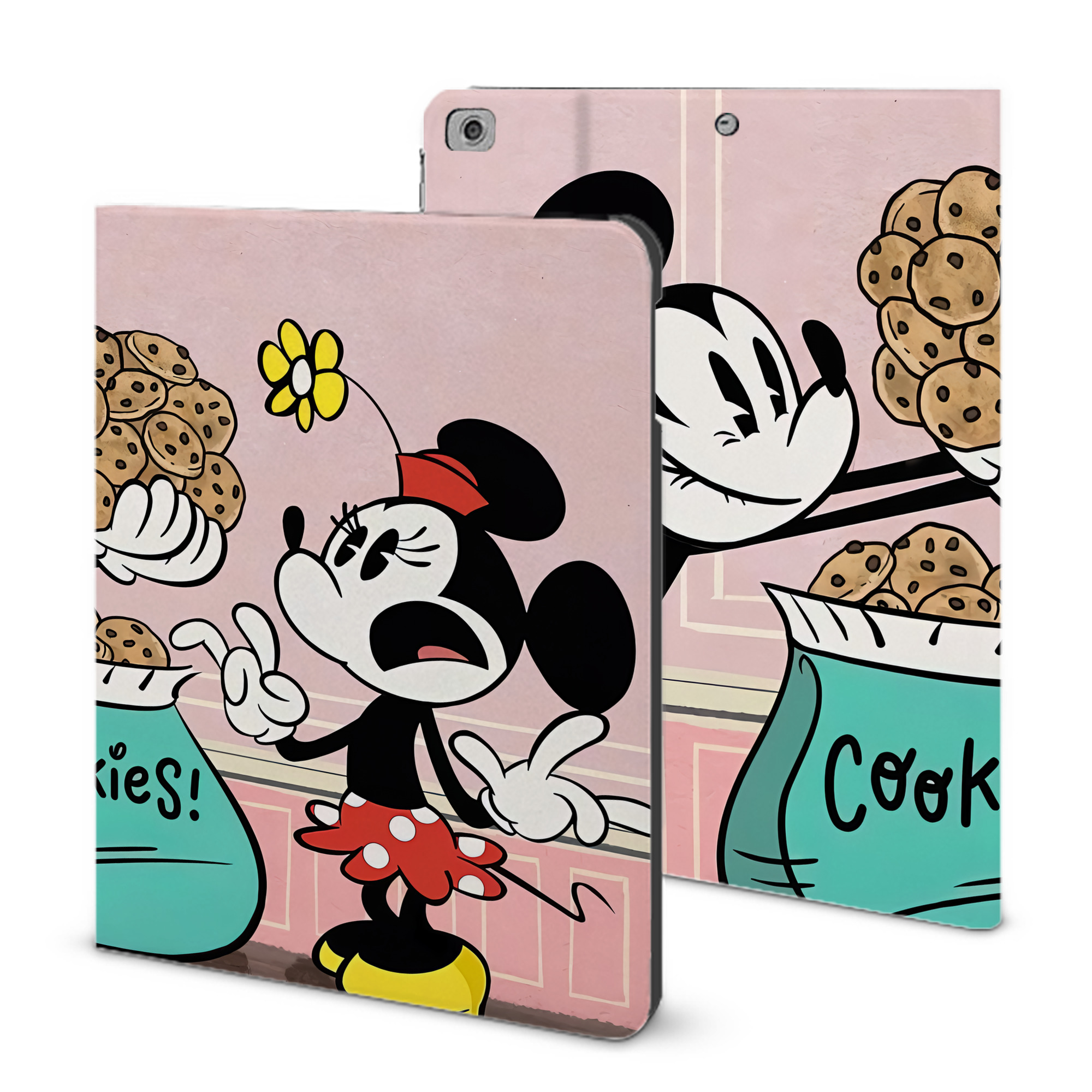 （画像用） ミッキーマウス Mickey Mouse IPad ケース ブック型 PUレザー TPU 耐衝撃 軽量 薄型 ペン収納なし 全面保護 IPad 各モデル対応